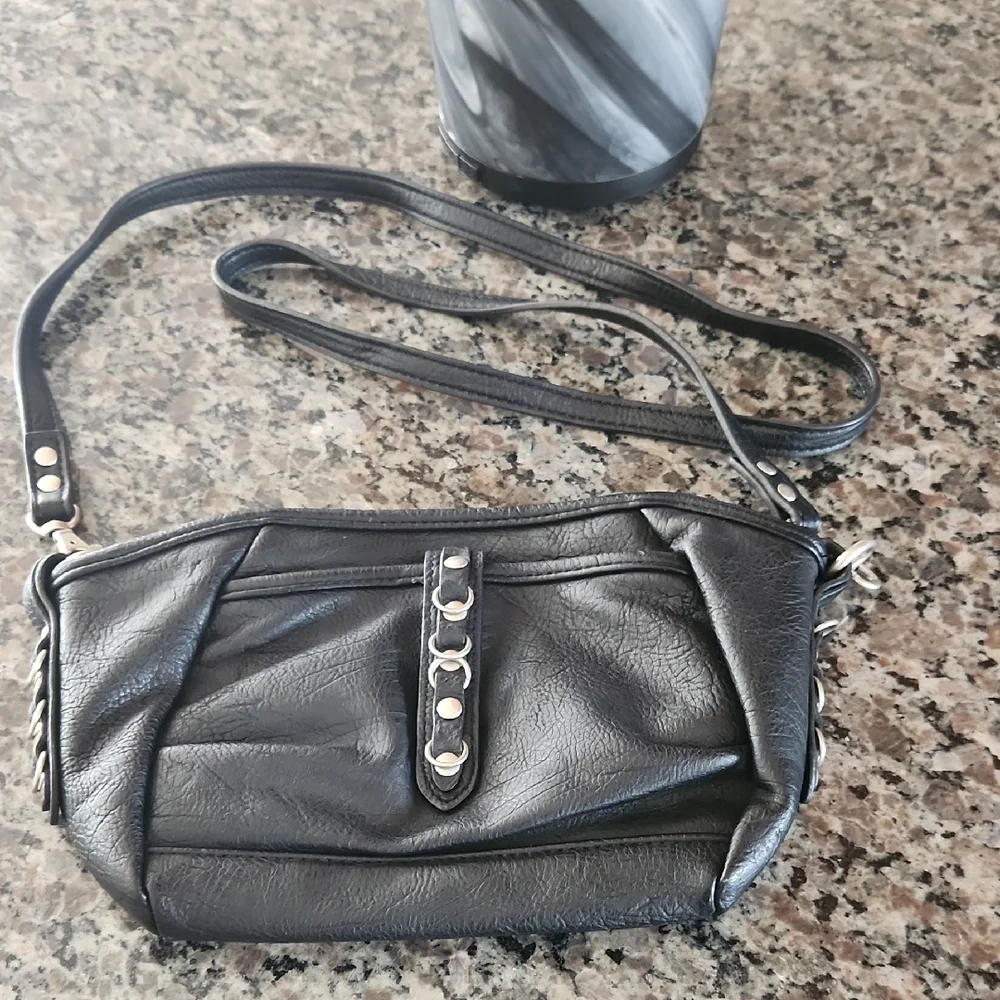 Free People We The Free Crossbody Small Blk Biker Rodeo Festival